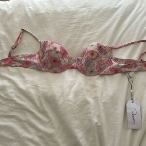 Peixoto Floral Bikini Top, NWT